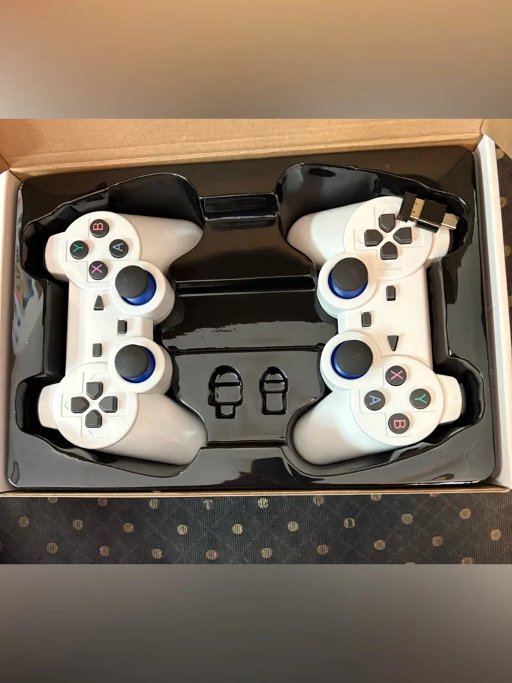 M18Pro White Handheld Game Console with Dual Controllers. NWT.